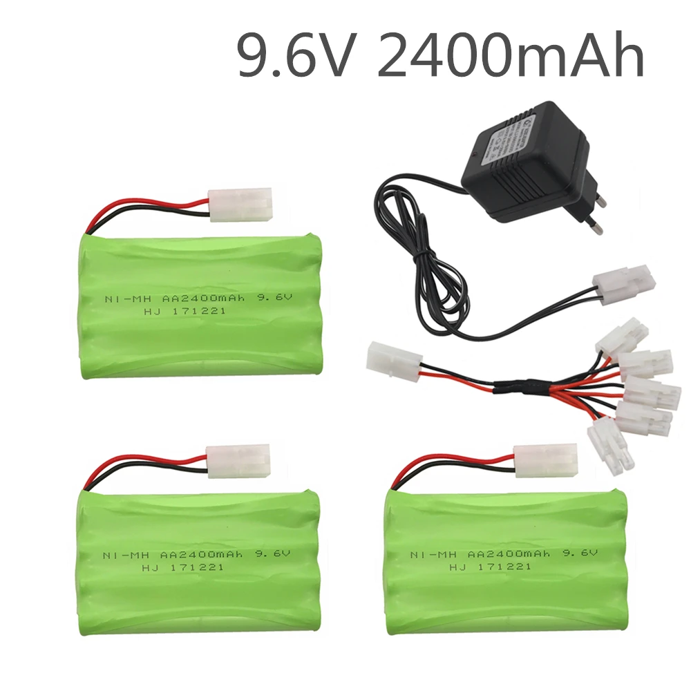 

Ni-MH 9.6V 2400mAh AA Battery with 5in1 Charger For Remote Controul Toy Securty Faclities Battery Group Kep-2p Tamiya Plug