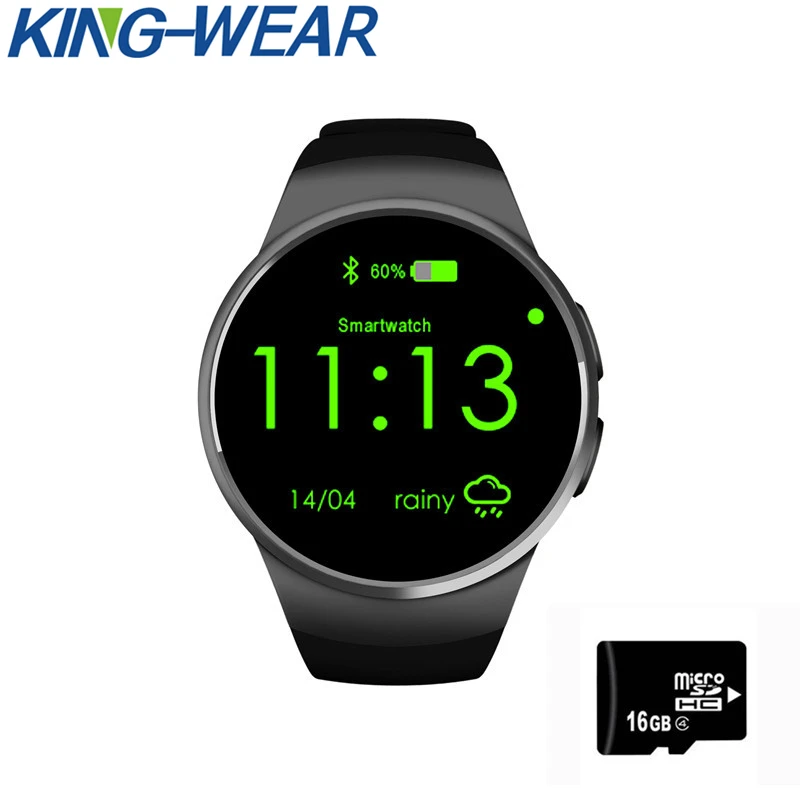 100% Оригинальные KW18 smart watch полный экран Поддержка SIM 32 ГБ TF карты Smartwatch телефон Heart