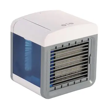 

Mini Air Conditioning Fan Adjustable Vent USB Charging Cooler Portable Humidification with LED Light Display 3 Stages Wind Speed