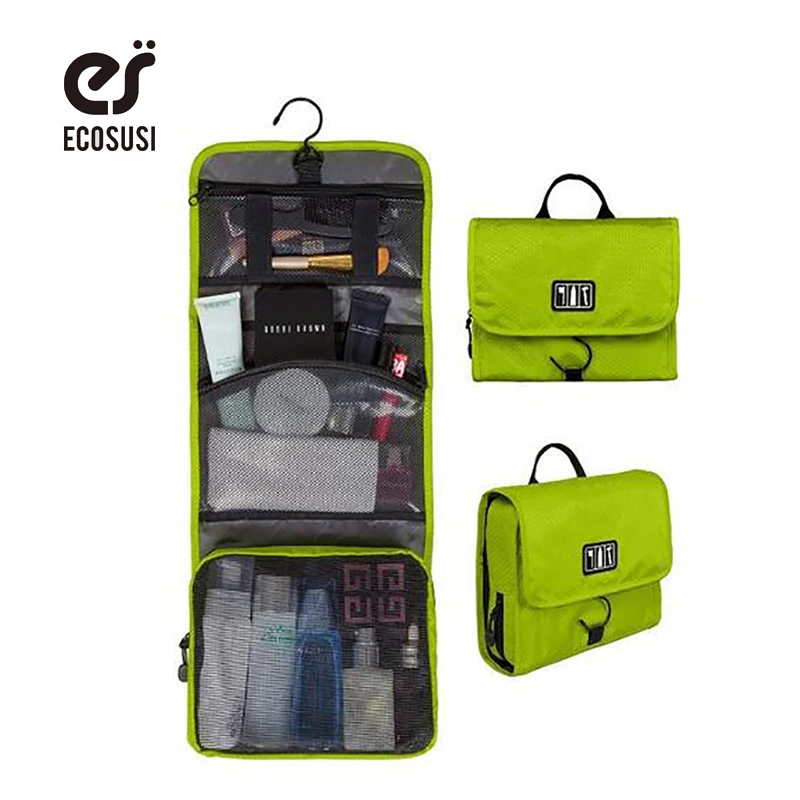 

ecosusi Women Men Toiletry Bag Large Capacity Cosmetics Packing Organizer with Hanger Waterproof Makeup Bags Make Tidy Suitcase