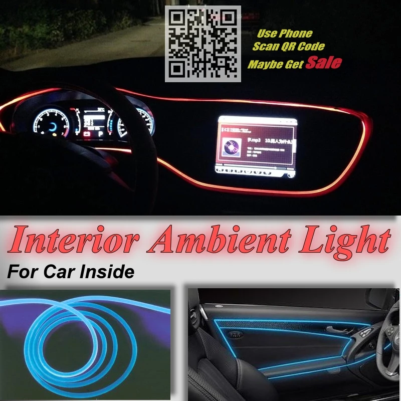 For Renault R Space SM7 Spider Twingo Zoe Car Interior NOVOVISU Ambient Light Panel Strip illumination Inside Optic Fiber Light