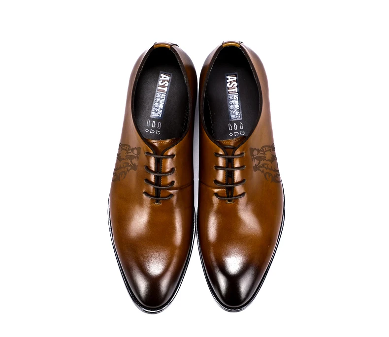 Mens Leather Casual Shoes Business Moccasins Men Wedding Shoe Men Genuine Leather Oxfords Shoes Black Leather Shoes Mens Size 45 (6)