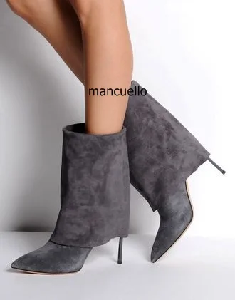 grey short boots