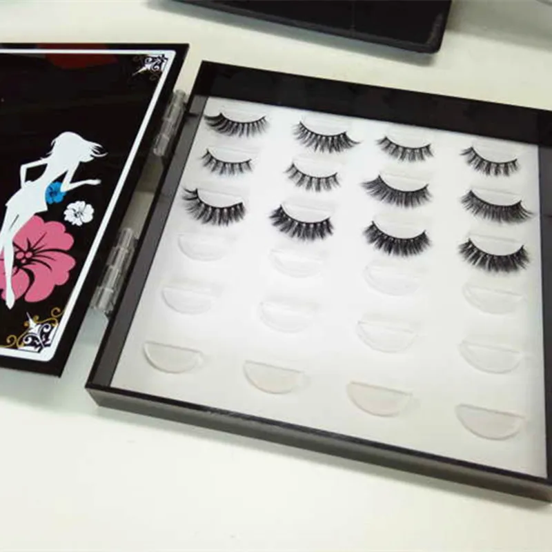 

High Quality Natural Mink Eyelash holder Eyelash Extension False Eyelash Pallet Holder likes a book