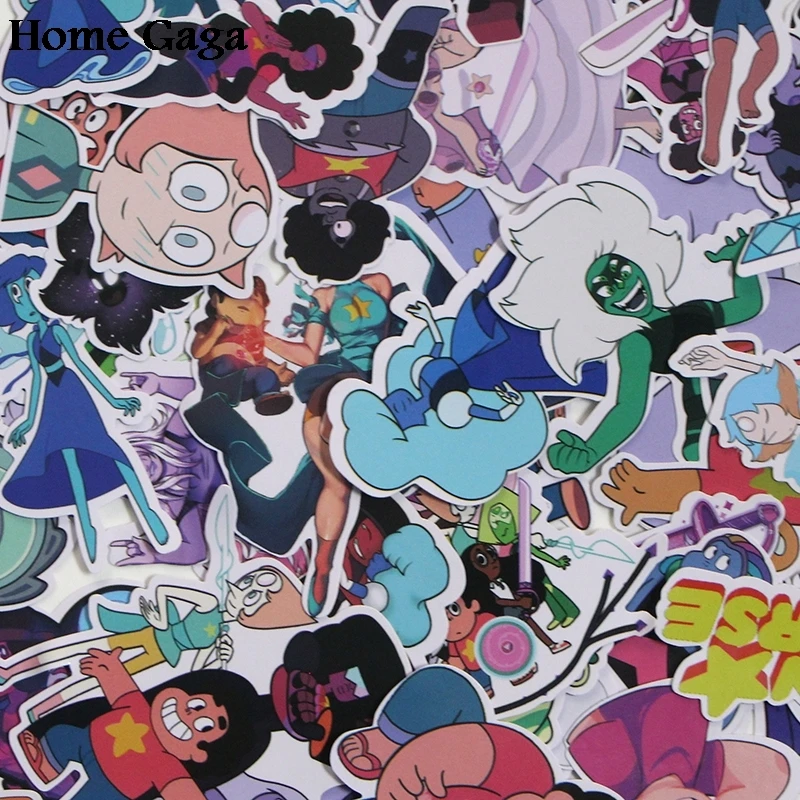 

20sets/lot Homegaga 60pcs/set Steven Universe Pvc Waterproof Cartoon scrapbooking album Luggage Phone Wall Guitar Stickers D1290