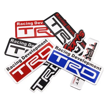 

TRD sticker accessories 3D Metal Racing Development TRD Sticker Emblem Decal for Toyota Car Tail Fender Exterior Body Decoration