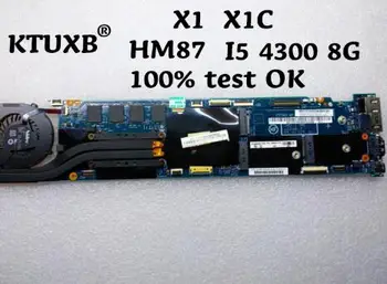 

KTUXB 11298-2 48.4LY06.021 motherboard for Lenovo ThinkPad X1 X1C notebook motherboard CPU i5 4300U 8G RAM 100% test work