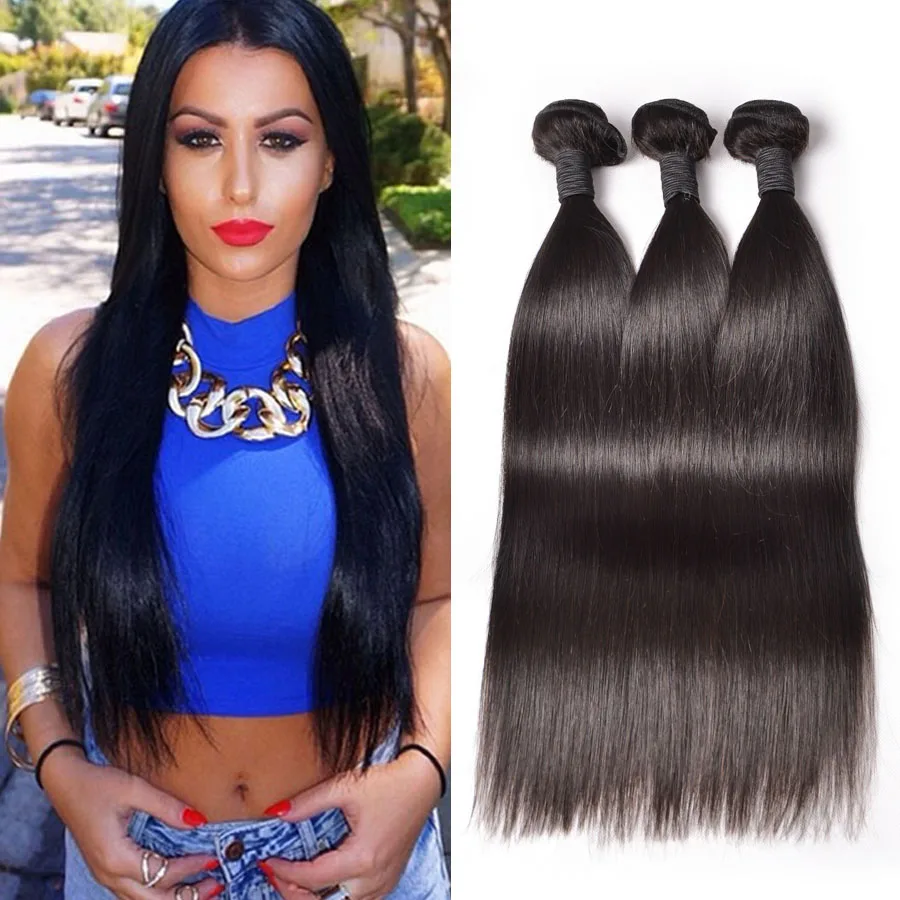 Brazilian Virgin Hair Straight 3 Bundles Brazilian Hair Weave 7A Unprocessed Virgin Straight Brazilian Hair Cheap Human Hair