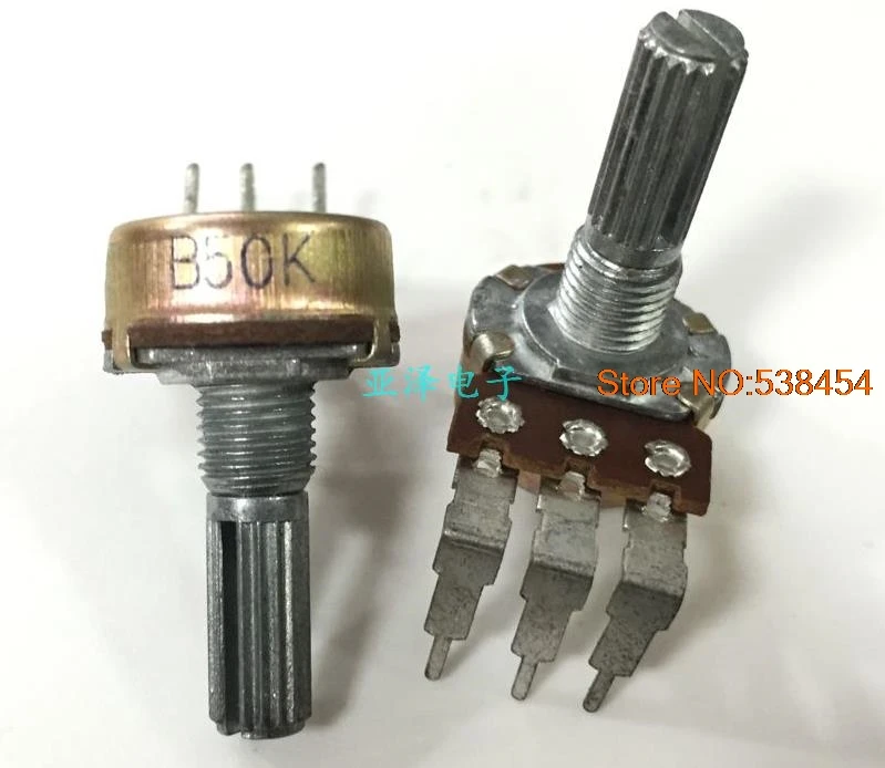 16 type large bends single 3 pin potentiometer switch B50K zigzag axis