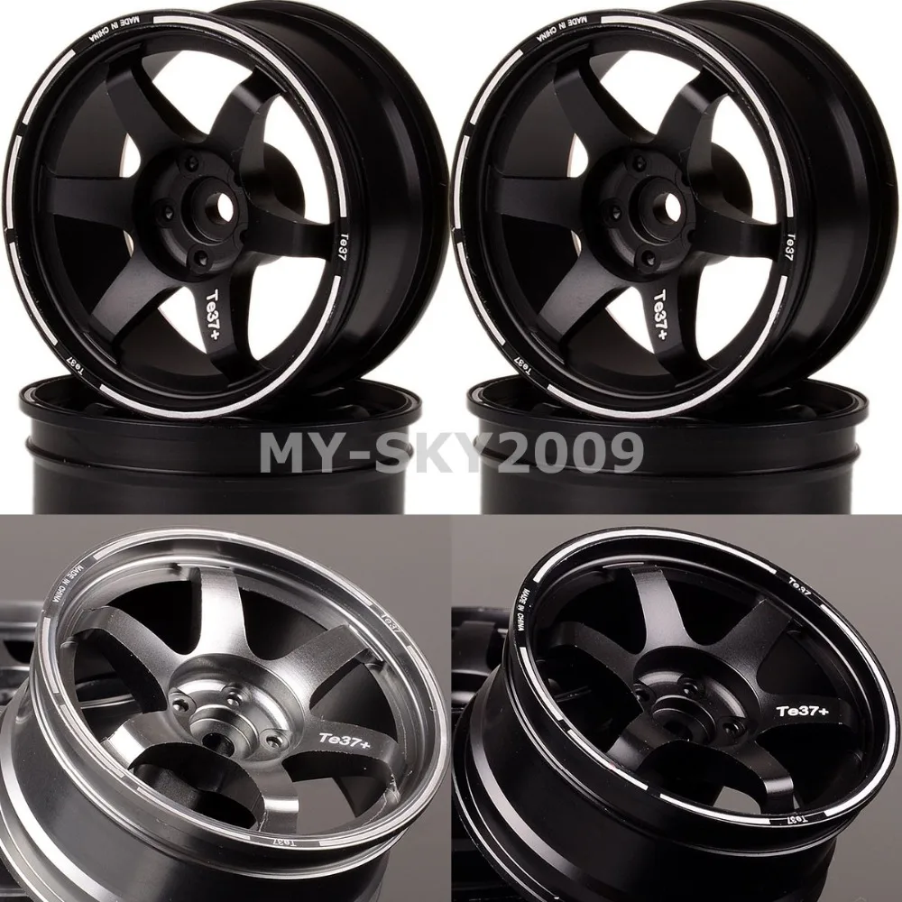

4pcs 1.9" Aluminum 7-Spoke Wheel Rim 1071 For 1/10 RC Car On-Road Drift Rock Crawler HPI HSP Himoto Racing