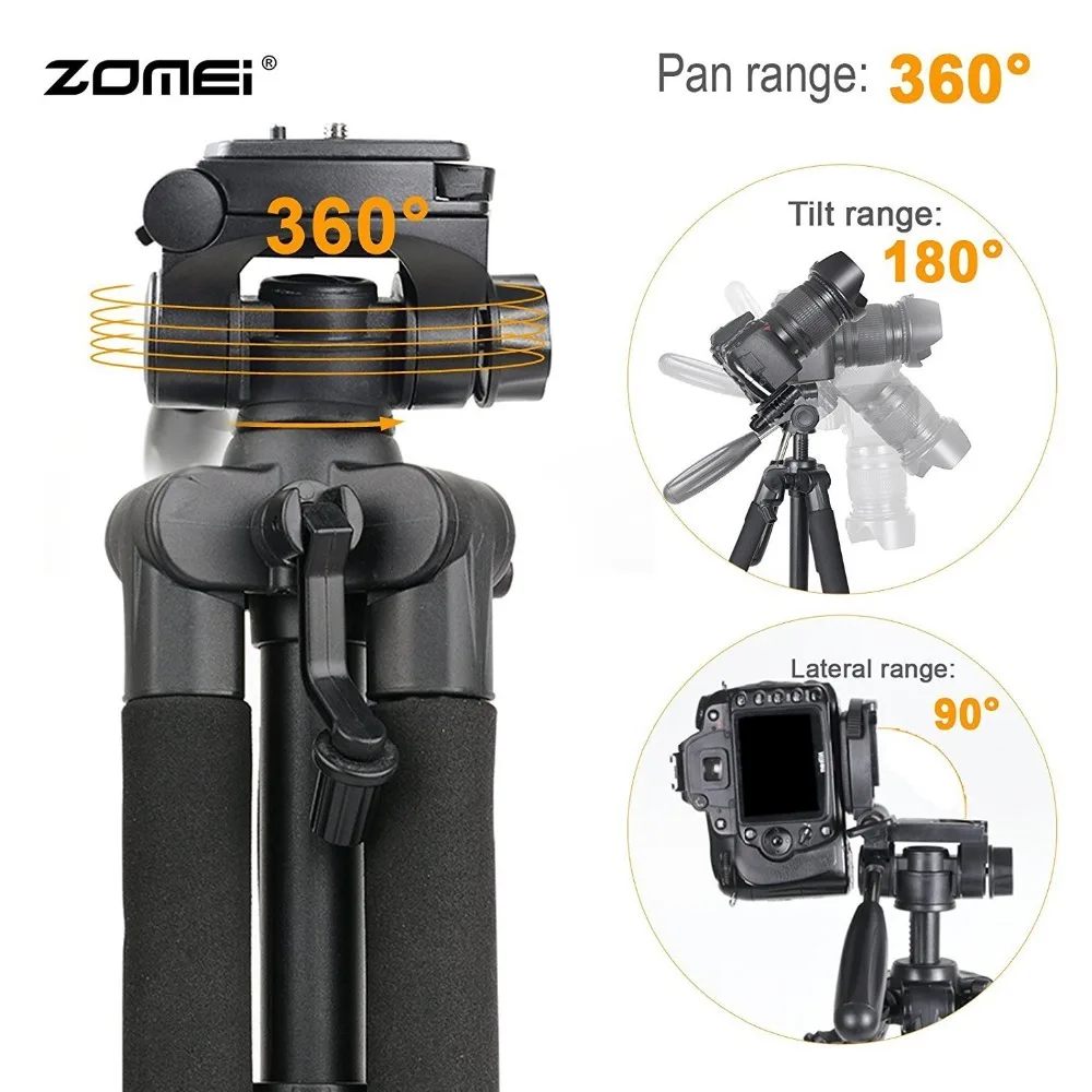 ZOMEI-Q111-Portable-Professional-Light-Weight-Traveler-Tripod-with-Pan-Head-for-Camera-DSLR-DV-Canon (2)