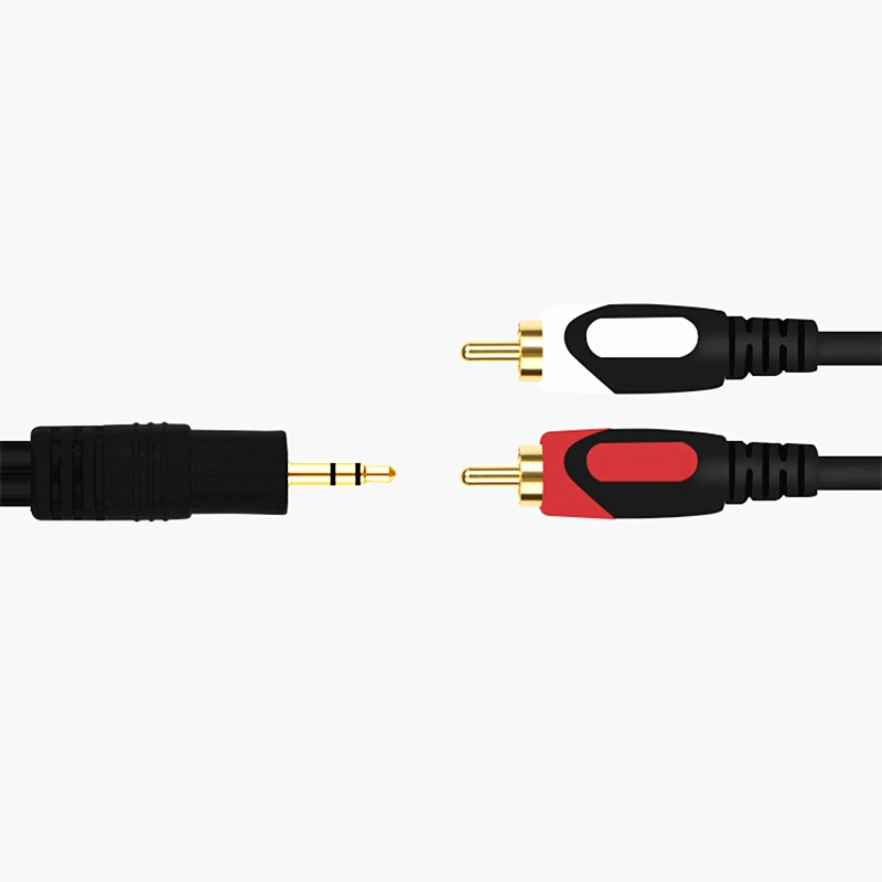Rankman Gold Plated 3.5mm Jack to 2RCA AUX RCA Audio Cable for PC Laptop MP3 DVD TV 