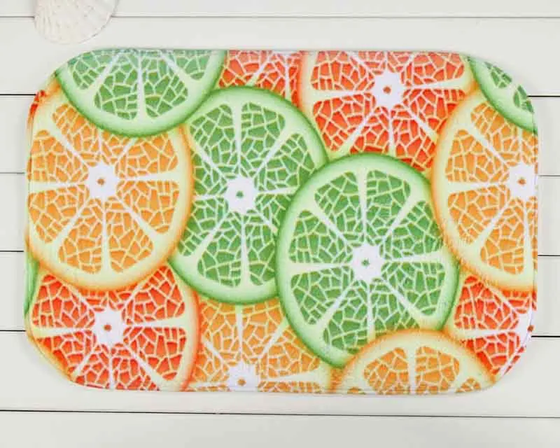 Fashion Carpet Toilet Anti slip Rug Pineapple Porch Doormat Orange