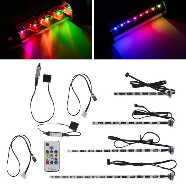 Modest G1/4 RGB Full Color LED Quartz Glass Lighting Components for Water Tank