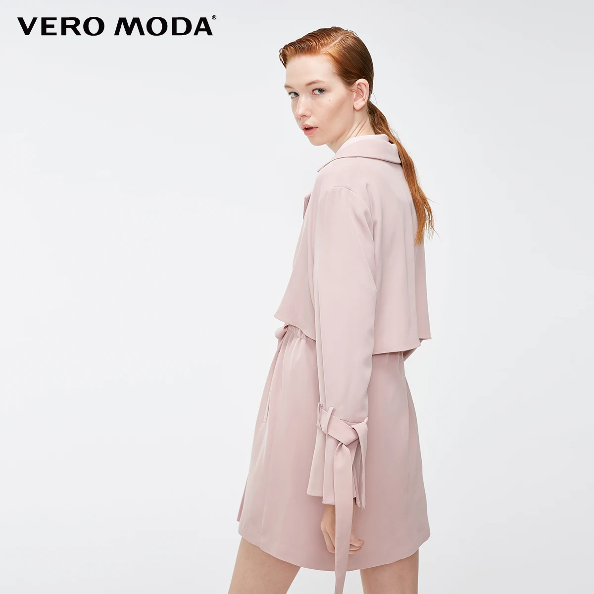 Vero Moda новая плиссированная кружевная планка в длинном чистом тренчкоте ветровка куртка | 318317507