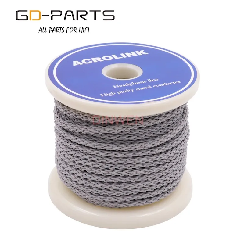 8 Cores 6N OFC Headphone Upgrade Cable Line 19 Strands 0 1mm Silver Plated Copper Wire Hifi Audio Earphone MP3 AUX RCA Cable DIY