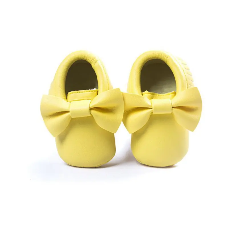 18 colors Tassels PU Leather Waterproof Baby Shoes Newborn Moccasin Soft Infants  Prewalker
