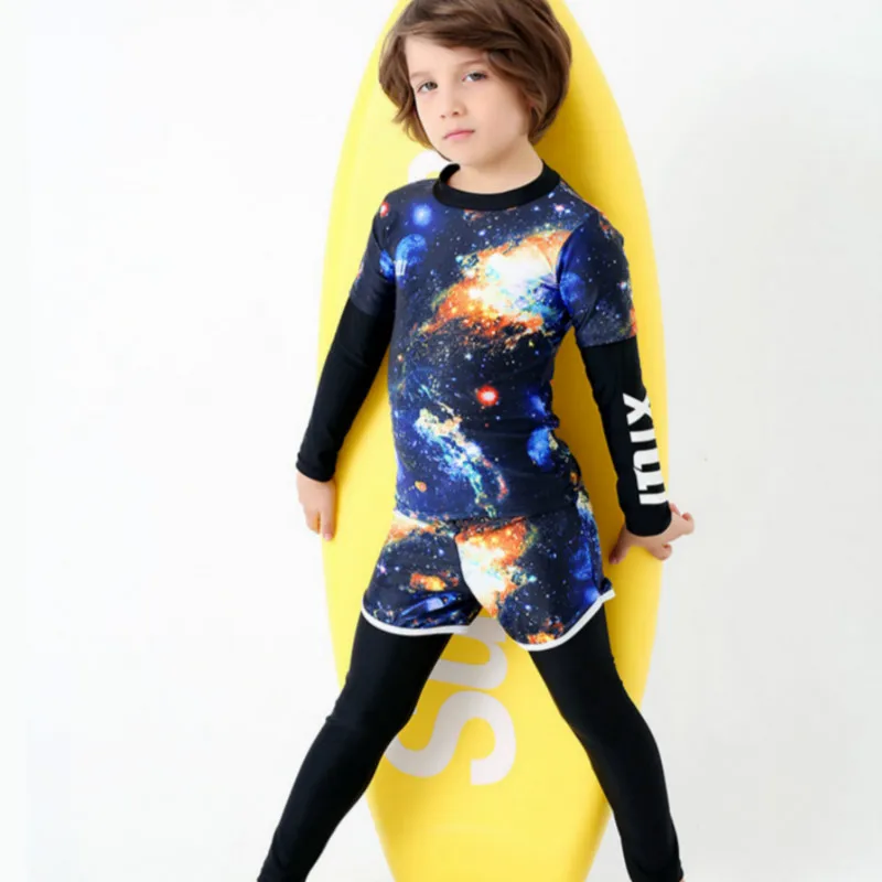 

Kids Swimwear The Starry Sky Printing One Piece Children Swimsuit Swimming Boys Beachwear Swimsuit Baby Bathing Suit Bodysuit