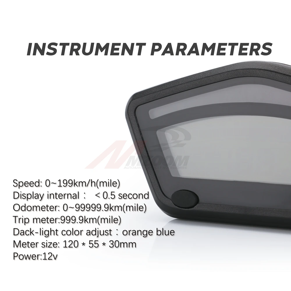 Универсальный мотоциклетный ЖК-цифровой манометр, панель спидометра, тахометр, одометр для мотоцикла, скутера, мотокросса, квадроцикла, эндуро и т. д