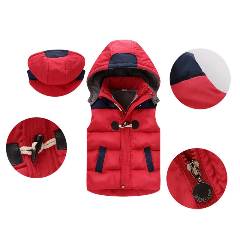 Г. Осенне-зимние детские жилеты детский жилет с капюшоном теплое флисовое пальто для маленьких мальчиков и девочек хлопковая верхняя одежда для младенцев