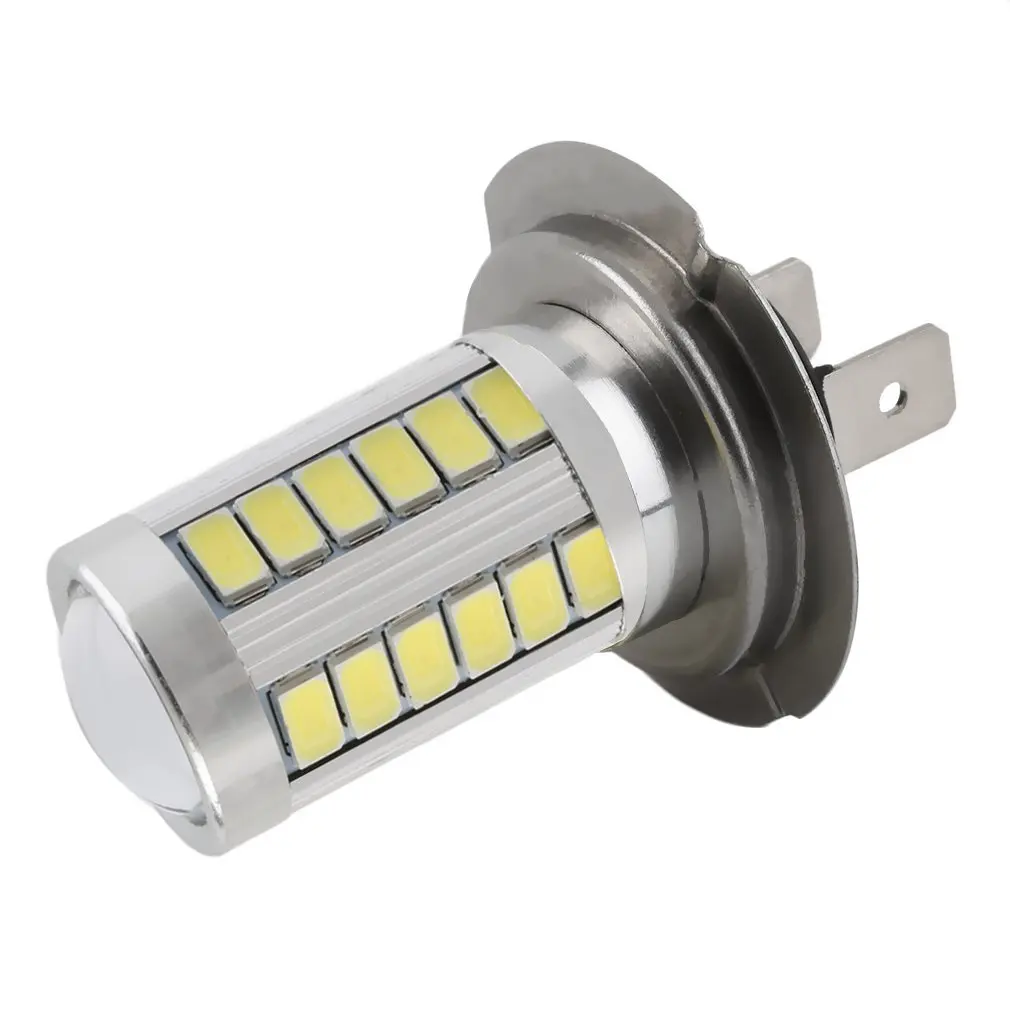 

H7 Car Auto Fog Light Super Bright LED Light White 5630 33SMD LED Headlight Safety Driving Light Lamp Bulb DC12V