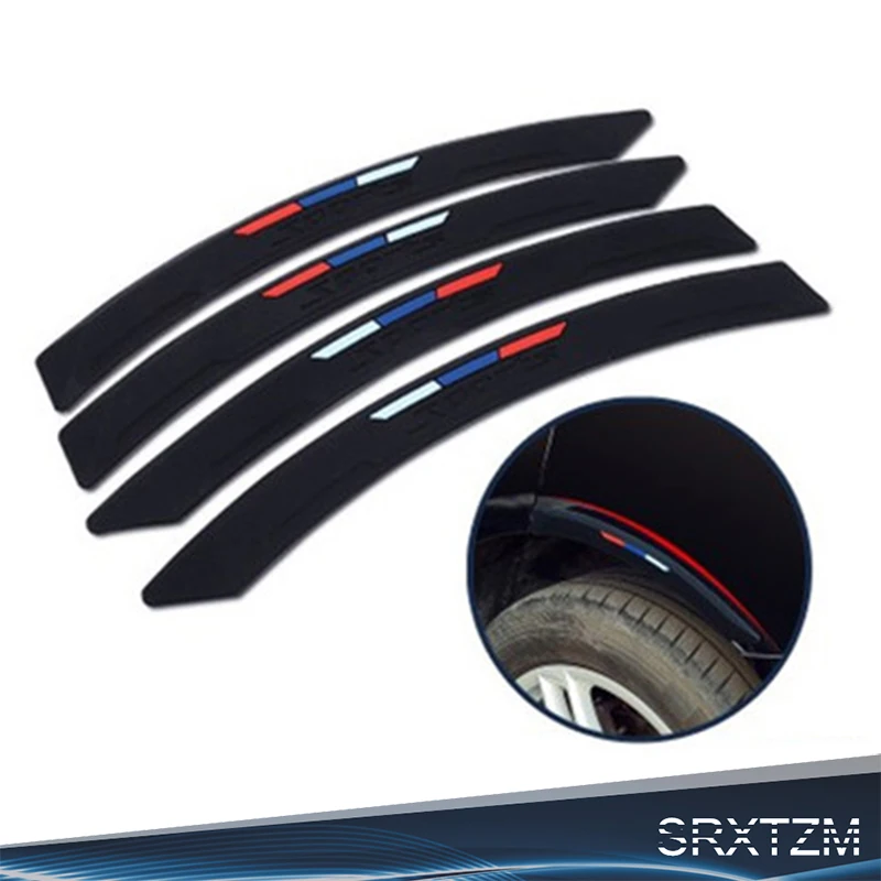 

SRXTZM 2pcs Car Fender Flares Arch Wheel Eyebrow Auto Mudguard Fender Flare Wheel Lip Body Kit Protector Cover Mud Guard For BWM