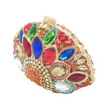 Роскошный розовый бриллиант Кристалл женские клатчи на день металлический клатч, сумка, кошельки вечерние сумки свадебные сумочки вечерние Стразы шампанского