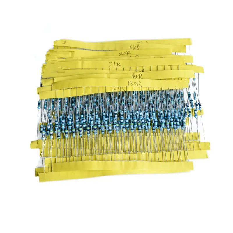 1/4W Metal Film Resistance Pack 1% 20 Common Resistance Values of each 20, a total of 400