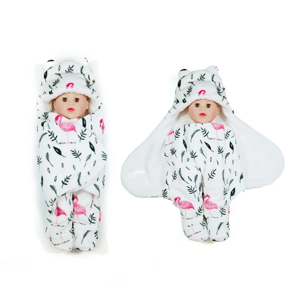 Спальный мешок для малышей фланель осень и зима утолщенной ребенок отделяется ноги пеленать Одеяло новорожденных Детские принадлежности