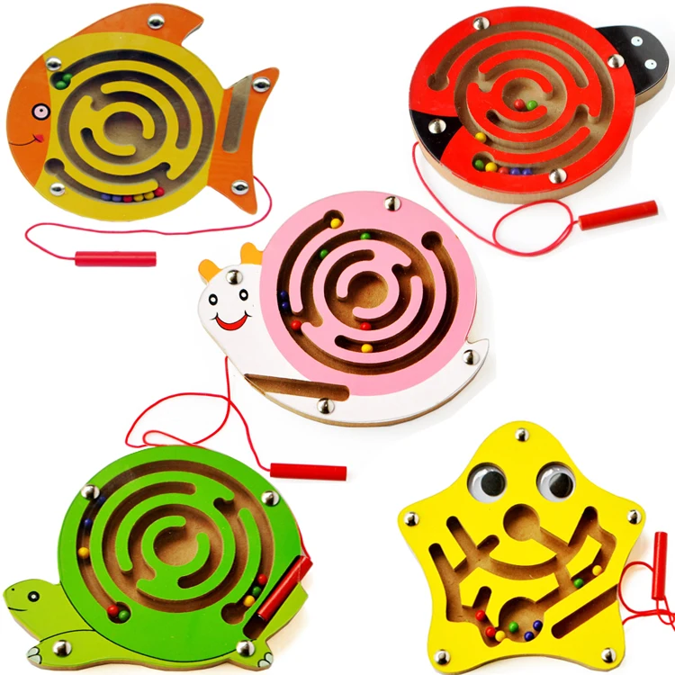 

Magnet Pen Maze Game Children's toys between two and five years old Learn to use a spoon Exercise balance ability