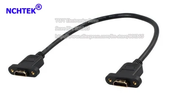 

NCHTEK HDMI 1.4v AF Female to Female HDMI Extension Cable with Screw Panel Mount Holes 30CM/Free shipping/10PCS