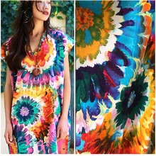 100*145 см печать Лен Хлопок Материал богемные этнические цветы дизайн ткань рождественские украшения