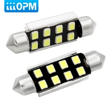 Lllopm 2x светодиодный 36 мм белый CANbus C5W лампы 2835SMD Подсветка салона номерной знак светильник для BMW E39 E36 E46 E90 E60 E30 E53 E70
