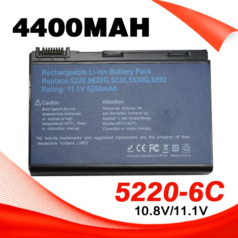 4400mAh Battery For Acer Extensa 5210 5220 5235 5420 5620G 5620Z 5630