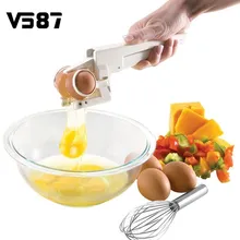 Huevos Cracker Cáscara Separador Blanco Utensilios de Cocina Gadget de Mano Útil Ayudante Herramientas de Uso Doméstico Ayudante Huevos Slicer Cortador