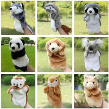 Soft Toys Fingers Doll Squirrel Leopard Cat Voles Fox Hand Puppets Fantoche Interactive Early Educational Plush Puppet Toys