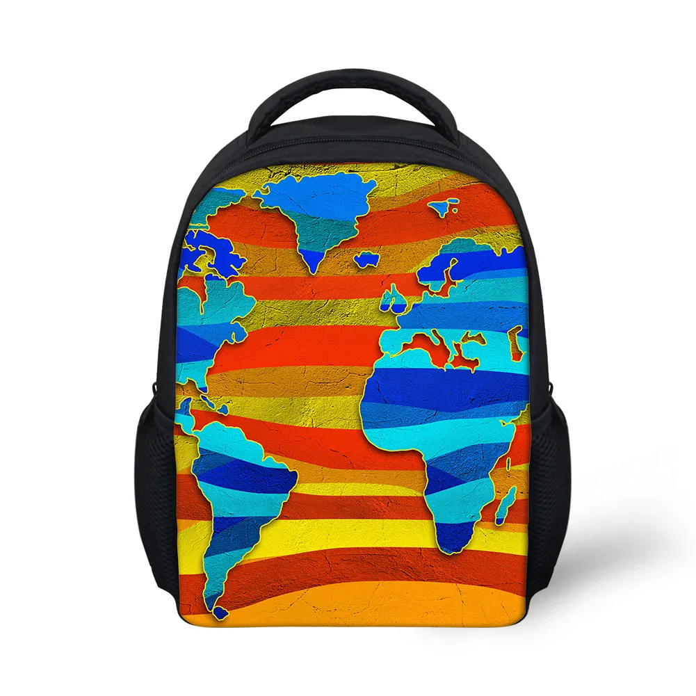FORUDESIGNS школьный рюкзак для детского сада для мальчиков и девочек с рисунком карты мира, школьный рюкзак для детей, рюкзак, детский мини рюкзак, Новинка - Цвет: CC4080F