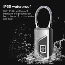 Waterproof Keyless Portable Bluetooth Smart Fingerprint Lock Padlock Anti-Theft IOS Android APP Control Door Cabinet Padlock Waterproof Keyless Portable Bluetooth Smart Fingerprint Lock Padlock Anti-Theft IOS Android APP Control Door Cabinet Padlock