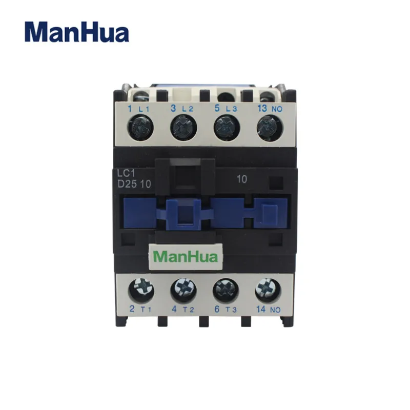

ManHua 3P+NO/NC 220V LC1-D25 Contactor 25A Silver AC Elevator Magnetic Contactor