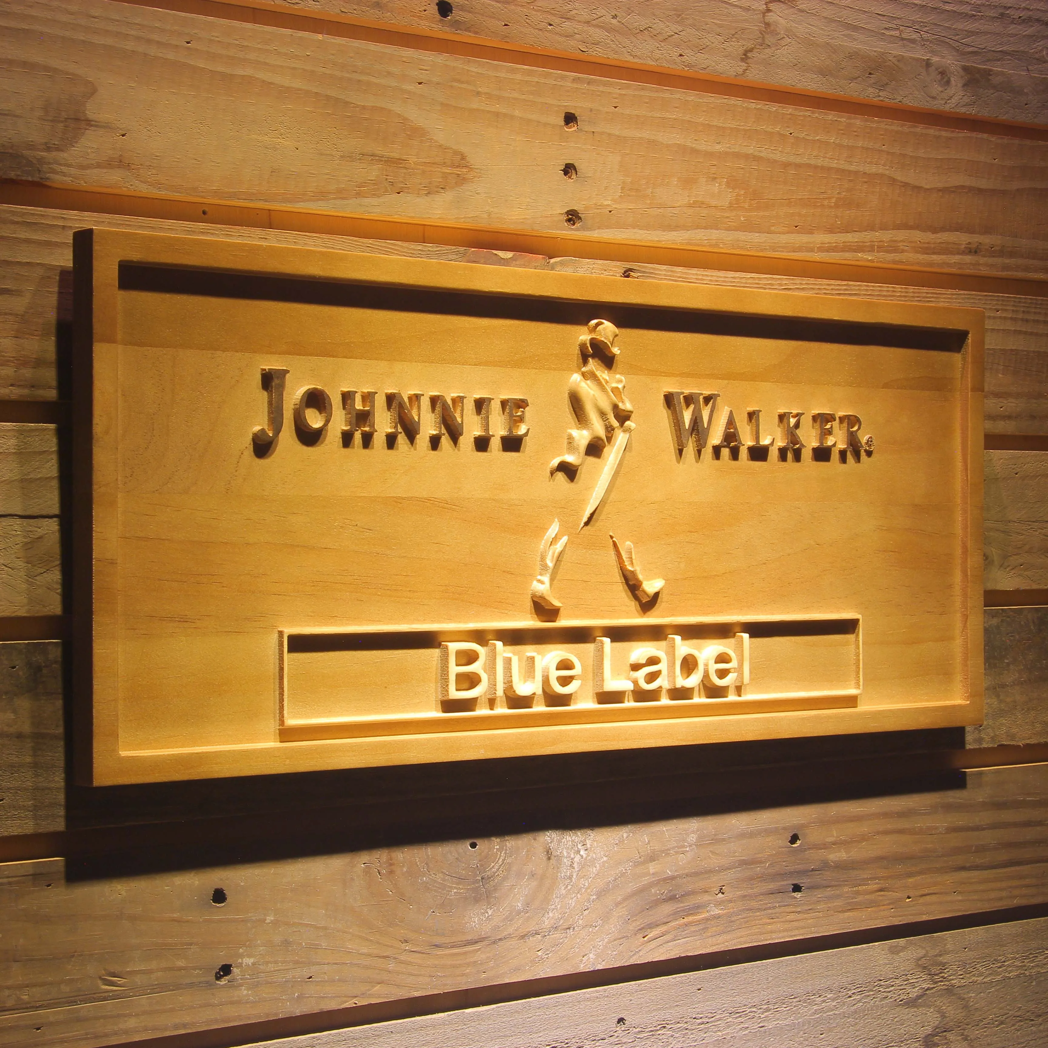 Деревянные 3d знаки Johnnie Walker с синей этикеткой|sign|sign woodsign bar |
