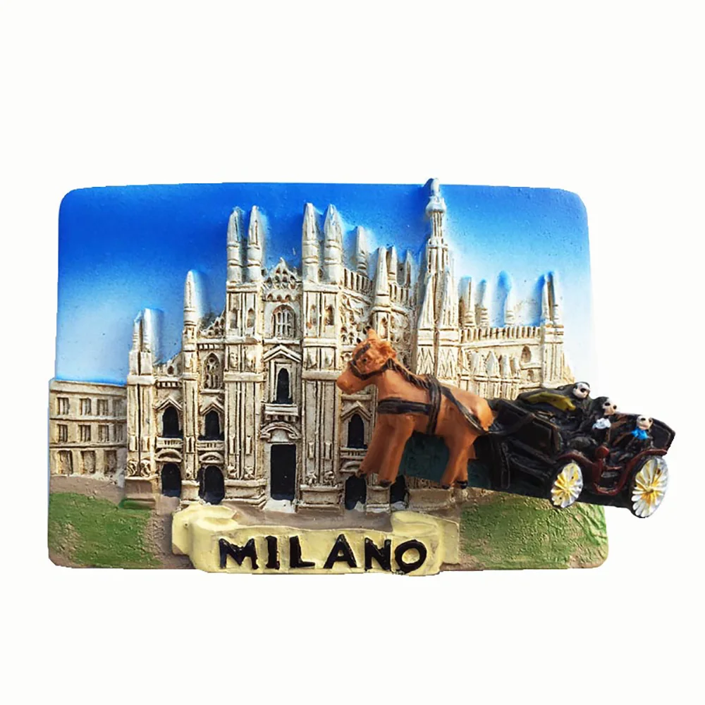 

Lychee Life Milan Cathedral Fridge Magnets Landmarks Refrigerator Magnetic Sticker Home Decoration Travel Souvenirs