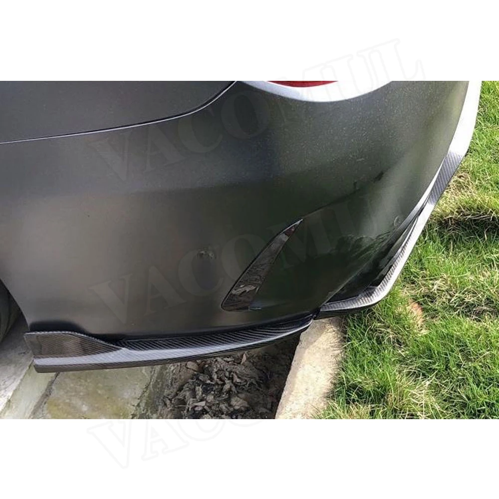 Углеродного волокна диффузор губа на задний бампер для Mercedes Benz C class W205 C180 C200 C300 C63 4