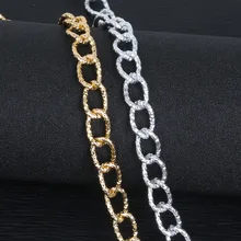 14x9 мм, 3 м, покрытые серебром/золотом, открывающиеся звенья, изогнутые, Алюминиевые цепочки для изготовления ювелирных изделий и рукоделия, ожерелье, браслет, аксессуары для DIY