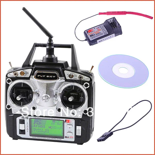 

Free shipping FS FlySky FS-T6/FS T6 2.4G Digital Proportional 6 Channels Transmitter & Receiver w/ LED Screen Mode 2