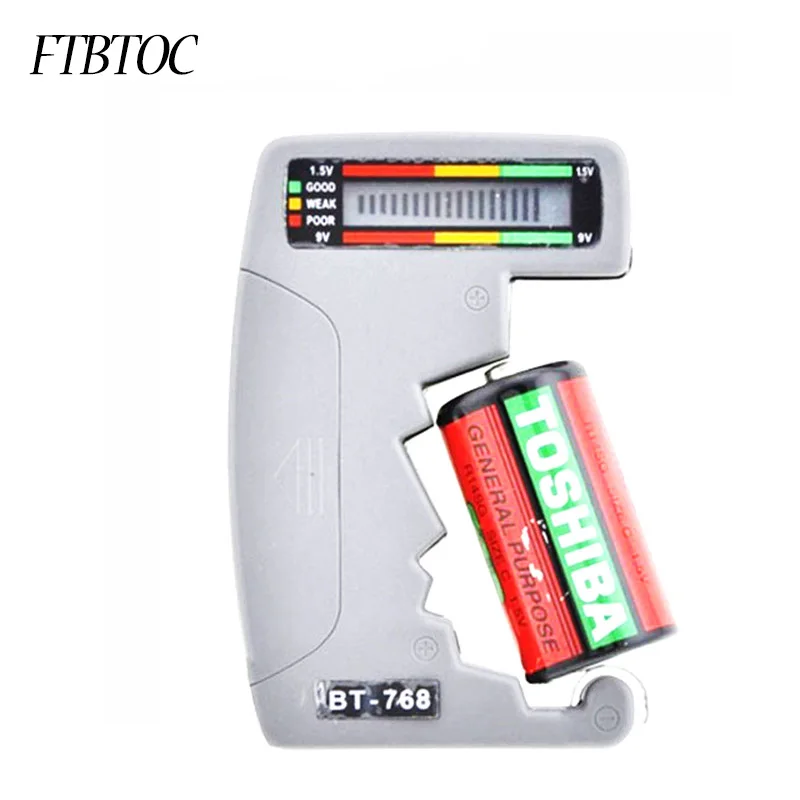 FTBTOC デジタルバッテリーテスターテスト 9 ボルト 1.5 ボルト c aa aaa 通常アルカリ充電式電池家庭用バッテリーテスト