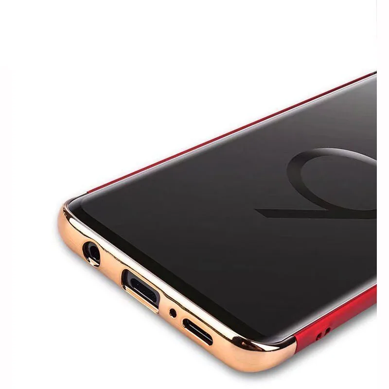 2 шт. для samsung Galaxy S9 Plus 3 в 1 Ultra Slim Чехлы Роскошные ПК жесткий покрытие Телефон