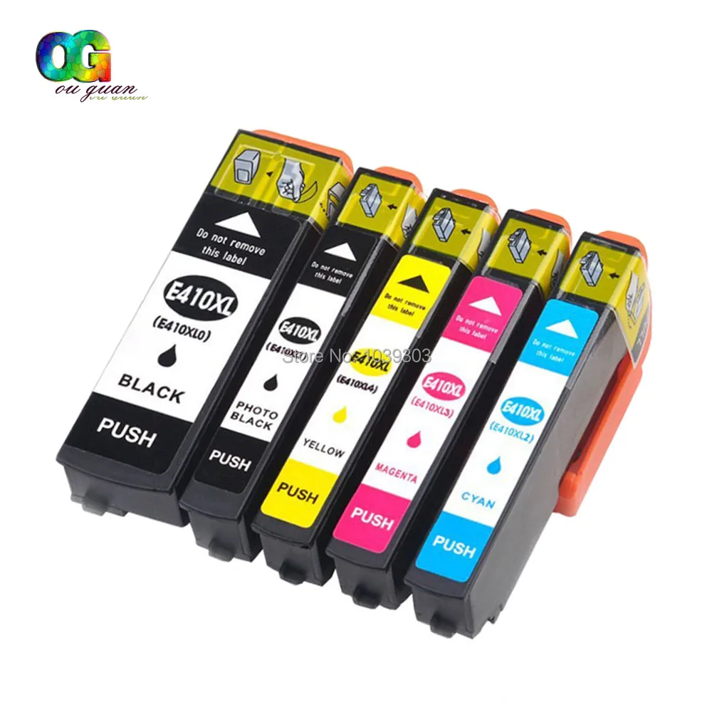 5 pack Compatible for 410XL 410 XL Ink Cartridges work with Epson XP 830 XP 630 XP 640 XP 530 XP