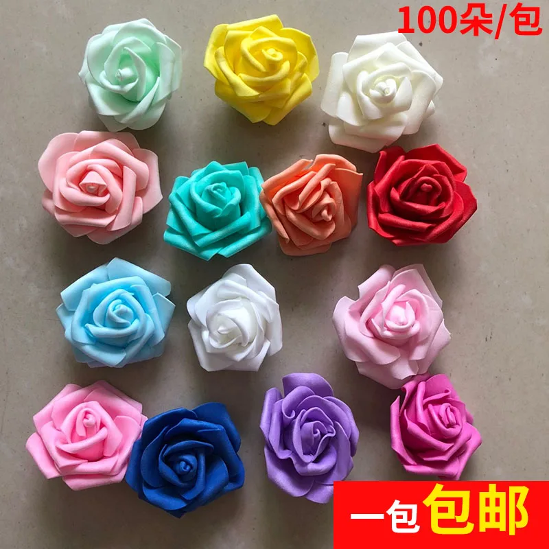 

Postage simulation PE rose head 5 layer simulation foam rose flower diameter 6.5cm artificial flower ball material