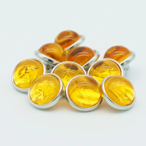 10 шт 12 мм разноцветные кнопки для DIY Браслеты Оснастки оснастки ювелирные изделия сверкающие амулеты оптом NS5001 - Цвет: yellow
