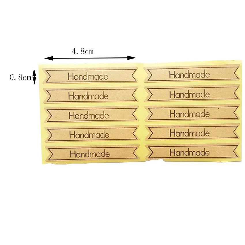 100 шт./лот, Крафт "ручная работа", сделай сам, многофункциональная подарочная печать, наклейка, упаковка для торта, уплотнительная этикетка, украшение, Подарочная наклейка